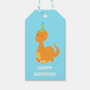 Etiquetas Para Regalos El dinosaurio embroma cumpleaños