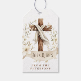 Etiquetas Para Regalos Él es la Cruz Roja | Pascua