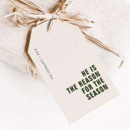 Etiquetas Para Regalos Él es la razón de la temporada de festividad crist