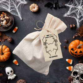 Etiquetas Para Regalos El esqueleto del baile de cosecha espumoso Hallowe