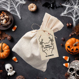 Etiquetas Para Regalos El esqueleto del baile de cosecha espumoso Hallowe