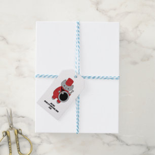 Etiquetas Para Regalos El gato rojo negro de la banda de tambor de la mar