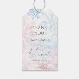 Etiquetas Para Regalos El género revela el copo de nieve rosa azul gracia