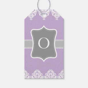 Etiquetas Para Regalos El gris blanco de la lavanda remolina las