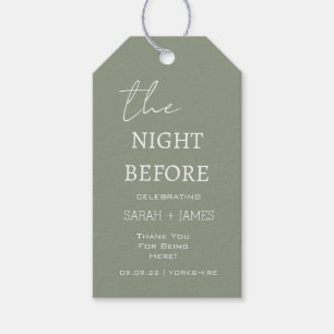 Etiquetas Para Regalos El jaula minimalista verde la noche antes del Boda
