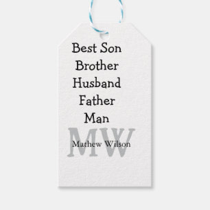 Etiquetas Para Regalos El mejor hombre hijo marido papá cita el texto del