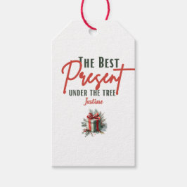 Etiquetas Para Regalos El mejor presente bajo el árbol, navidades de Pers