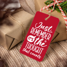 ETIQUETAS PARA REGALOS EL PENSAMIENTO QUE CUENTA NAVIDADES DIVERSOS ROJOS