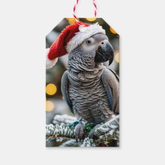 Etiquetas Para Regalos El pequeño ayudante africano gris de Santa
