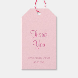 Etiquetas Para Regalos El rosa elegante Baby Shower del diseño simple le