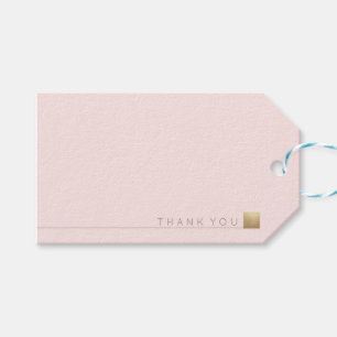 Etiquetas Para Regalos El rosa en colores pastel del oro mínimo elegante