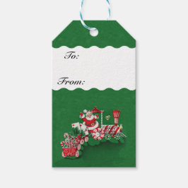 Etiquetas Para Regalos El vintage Santa Claus Peppermint Candy Train