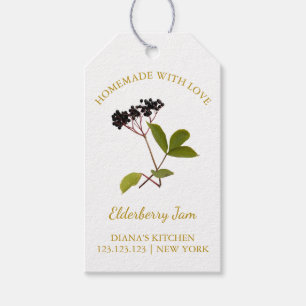 Etiquetas Para Regalos Elderberry Jam Hang Tag l Black