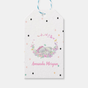 Etiquetas Para Regalos Elefante bebé, mariposas, estrellas