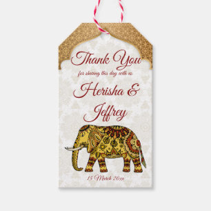 Etiquetas Para Regalos Elefante de Mandala