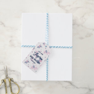 Etiquetas Para Regalos Elefantes de dibujos animados lindos sobre azul ma