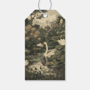 Etiquetas Para Regalos Elegancia botánica - Cisne en el bosque