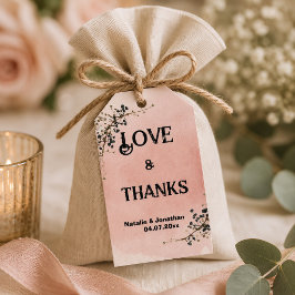 Etiquetas Para Regalos Elegancia Botánica Moderna Agradecimiento de Boda
