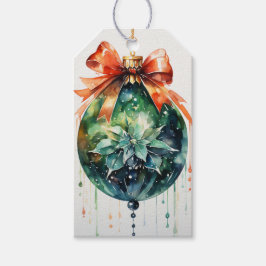 Etiquetas Para Regalos Elegancia eterna: un rojo y verde de fusión