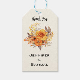 Etiquetas Para Regalos Elegant Autumn Floral Wedding