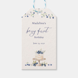 Etiquetas Para Regalos Elegant Berry First Blueberry Birthday Cake