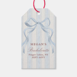 Etiquetas Para Regalos Elegant Bow Personalized Bachelorette Party