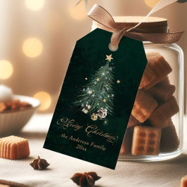 Etiquetas Para Regalos Elegant Christmas Tree Merry Christmas
