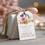 Etiquetas Para Regalos Elegant Fantasy Floral Bridal Shower<br><div class="desc">Celebrate the bride-to-be with this elegant fantasy floral bridal shower gift tag to thank your guests for celebrating with you at this event. The design features colorful painted blooms and refined modern typography. Personalize the text template with the bride's name for a custom gift tag that coordinates beautifully with the...</div>