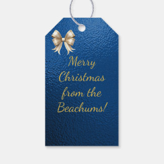 Etiquetas Para Regalos Elegant Gold and Blue Gift Tags