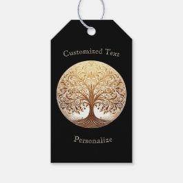 Etiquetas Para Regalos Elegant Gold Tree of Life Spiritual Zen Customize