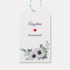 Etiquetas Para Regalos Elegant Green Blue Botanical Watercolor