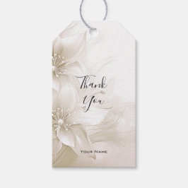 Etiquetas Para Regalos Elegant Ivory White Flowers Gift Tag