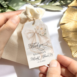 Etiquetas Para Regalos Elegant Pearl Bow Bridal Shower Gift Tags