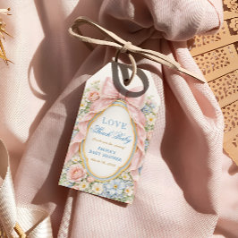 Etiquetas Para Regalos Elegant Pink Bow Love Shack Baby Shower Thank You