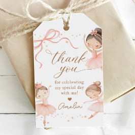 Etiquetas Para Regalos Elegant Pink Coquette Ballerina Girl Birthday