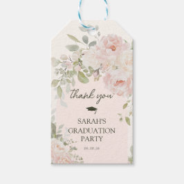 Etiquetas Para Regalos Elegant Pink Floral Graduation  Thank you Favor