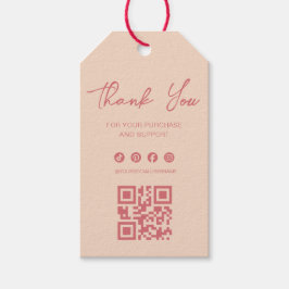 Etiquetas Para Regalos Elegant Rose & Ivory Thank You Label Hang Tag