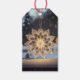 Etiquetas Para Regalos Elegant Snowflake Ornament Winter Gift Tag