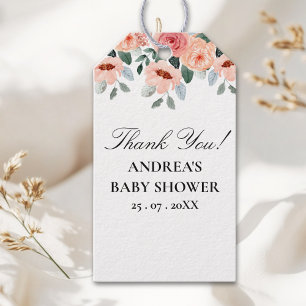 Etiquetas Para Regalos Elegant Watercolor Flower Field Baby Shower