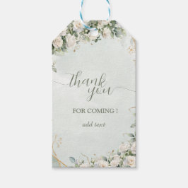 Etiquetas Para Regalos Elegant White Roses Wedding Thank You