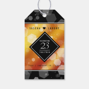 Etiquetas Para Regalos Elegante 23° Aniversario del Boda Imperial Topaz