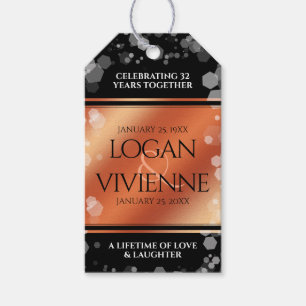 Etiquetas Para Regalos Elegante 8.º aniversario del Boda de bronce