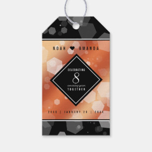 Etiquetas Para Regalos Elegante 8° Aniversario del Boda de Bronce