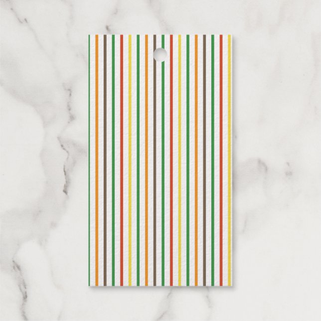 Etiquetas Para Regalos elegante a rayas  (Reverso)