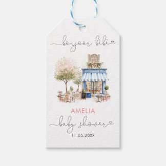 Etiquetas Para Regalos Elegante acuarela Bonjoor bebe Baby Shower