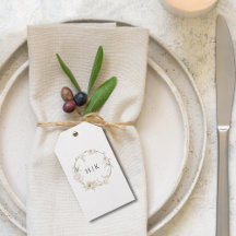 Elegante acuarela Floral Monograma Boda Gift Ta