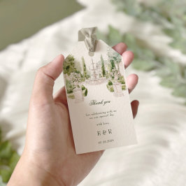 Etiquetas Para Regalos Elegante acuarela Manor Garden Wedding