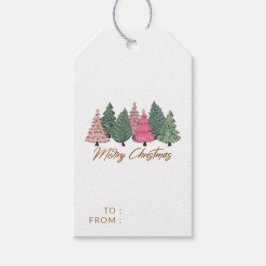 Etiquetas Para Regalos Elegante acuarela Personalizado de Árboles de Navi