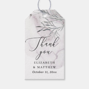 Etiquetas Para Regalos Elegante agradecimiento de boda en polvo púrpura f