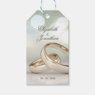 Etiquetas Para Regalos Elegante Anillo de Oro Boda simple